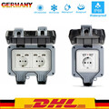 Wandsteckdose Outdoor Steckdose 2/4 USB Gartensteckdose Außen IP66 Wasserdicht
