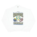 FRUIT OF THE LOOM Michigan University Champions Herren Sweatshirt weiß 90er USA XL