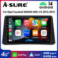 4+64GB Android 14 GPS NAVI Carplay BT SWC FM Autoradio Für Opel Mokka 2012-2016