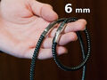 Lederkette Halskette Armband Schwarz Halsband geflochten Edelstahl Verschluss 
