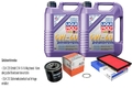 MAHLE Inspektionspaket 10 L LIQUI MOLY 5W-40 High Tech für Subaru Forester 2.0