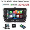 Apple CarPlay Autoradio Für VW GOLF 5 6 Caddy Touran Tiguan Android 14 GPS 2+32G