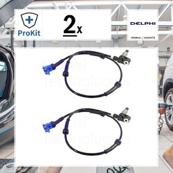 2x ORIGINAL® Delphi SS20152 Sensor, Raddrehzahl Hinten für Citroën SAXO SAXO