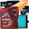 FILTERSET INSPEKTIONSPAKET+MANNOL 5W40 ÖL passend für RENAULT SCENIC 2+GRAND