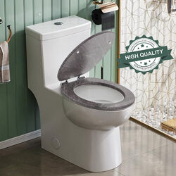 Meistverkaufter, langsam absenkbarer dekorativer Toilettensitz mit Holzdruck