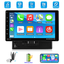 1 DIN 9" Autoradio CarPlay Android Auto Mit Touchscreen Bluetooth USB SD AUX FM