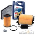 ATEC INSPEKTIONSPAKET FILTERSATZ SET B+5L EUROLUB 5W-30 FÜR AUDI A3 8P 2.0 FSI
