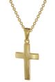TRENDOR Schmuck Kinder Kreuz-Anhänger Gold 333 (8 Kt.) mit plattierter Halskette