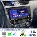 32GB Android 14 Autoradio Für Skoda Octavia II 1Z3 1Z5 32G CarPlay GPS Navi WiFi