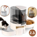 Wasser und Futterspender Katzen Futterautomat Wasserspender Futterstation 2in1