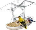 3in1 Fenster Futterhaus für Vögel Vogelhaus Futterstation Acryl 