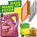 MANN INSPEKTIONSPAKET+MANNOL 5W-30 ÖL passend für TOYOTA AURIS PRIUS 1.8 HYBRID