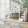 Etagenbett Hochbett Kinderbett 90x200cm Spielbett mit Rutsche und Stauraumtreppe