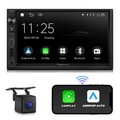 7" QLED Doppel DIN Radio Wireless CarPlay Android Auto DSP BT USB-C Rückkamera