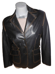 Damen Lederjacke , schwarz, gefüttert, Gr.40, neuwertig