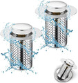 2 Stück Edelstahl Pop up Abflusssieb,Abflussstopfen Waschbecken,Waschbeckenstöps