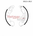 METZGER BREMSBACKEN 203,2mm HINTERACHSE PASSEND FÜR NISSAN MICRA NOTE RENAULT