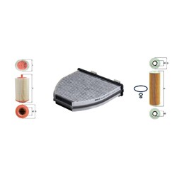 KNECHT FILTER-PAKET passend für MERCEDES C KLASSE W/S 204 C180 C200 156+184 PS