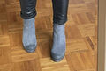 Echtleder Damen Stiefeletten grau Gr. 38/ Neu/ Fallen größengerecht aus