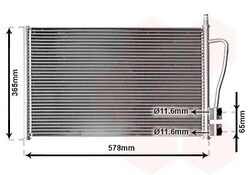 VAN WEZEL Kondensator, Klimaanlage 18005328 Ford