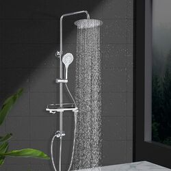 Edelstahl Duschsystem Duschset Regendusche Duschkopf Duscharmatur mit Handbrause