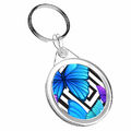 1 x blau lila Schmetterlinge Käfer - Schlüsselring IR02 Mama Vater Kinder Geburtstagsgeschenk #8661