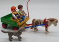 Playmobil Pony Ranch Ponykutsche 2 x Kind Pony Hund Zubehör Reiterhof