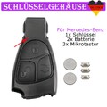 3 Tasten Auto Schlüssel Gehäuse für Mercedes Benz W168 W202 W203 W211 + Batterie