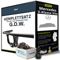 Für MERCEDES V-Klasse Vito Typ W639 Anhängerkupplung starr +eSatz 7pol 03- Kit