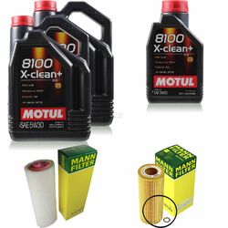 MOTUL 10L 5W-30 Motoröl+MANN-FILTER für BMW X5 E53 3.0 D E70 xDrive30d  Touring