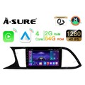 DAB+ Android 14 2+64G Autoradio Carplay GPS Navi Für Seat LEON 5F1 5F5 2013-2019