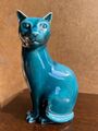 Poole Keramik Katze blau Katze Figur Retro Katze Figur Geschenk für Katzenliebhaber 