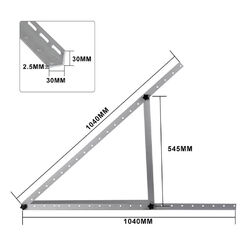 Halterung für Solarpanel bis 122cm Photovoltaik Solarmodul 0°-90° Aufständerung