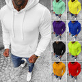 Kapuzenpullover Hoodie Sweatshirt Pullover Unifarben Basic Classic Herren OZONEE