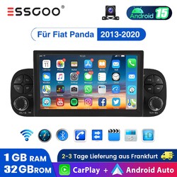 7" Autoradio 1+32G Android 15 Carplay GPS Navi RDS +KAM Für Fiat Panda 2013-2020