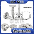 Rändel-Schraube-Mutter M 2 2,5 3 4 5 6 8 10 mm DIN 464 466 467 653 Edelstahl A2