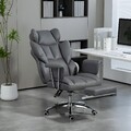 HOMCOM Bürostuhl mit Liegefunktion, ergonomisch Schreibtischstuhl, Drehstuhl