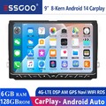 8-Core 6+128G Autoradio Android14 Carplay GPS Für VW GOLF 5 6 Touran Tiguan Polo