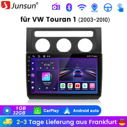 DAB+ Für VW Touran 1 2003-2010 Carplay Android 13 Autoradio GPS Navi WIFI BT SWC