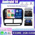 FÜR FIAT DOBLO MK2/OPEL COMBO D ANDROID 14 AUTORADIO GPS NAVI CARPLAY DSP 2+32GB