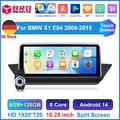  10,25" 8+128GB Für BMW X1 E84 2009-2015 Android 14 Autoradio CarPlay iDrive GPS