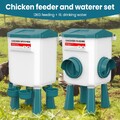 Geflügel Futterautomat und Tränke Set Futterspender Hühner Küken Gänse Enten NEW
