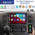 DAB+ 9" Autoradio Android 15 4+64G Carplay GPS KAM Für VW T5 Multivan 2010-15 FM