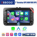 7" Android 13 32G Apple CarPlay Autoradio GPS NAV RDS Für VW GOLF 5 Polo Passat