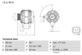 BOSCH 0 986 083 190 Lichtmaschine Generator 95A 14V für RENAULT Duster (HS)