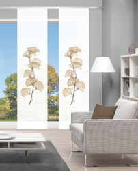 VISION S 2er-Set Flächenvorhänge BERTO, halbtransparent, Höhe 260 cm, sand