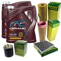 MANN Inspektionspaket 10L MANNOL Ceramic 5W-30 für Mercedes-Benz E-Klasse