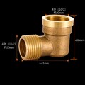 Messing Gewindefittings Verschraubung Nippel Muffe Winkel T-Stück Reduziert 1/2"
