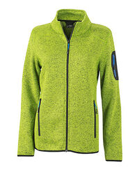 Damen Strickfleece Jacke Modische Fleecejacke Taschen mit Reißverschluss S - 2XL