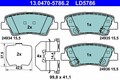 Ate 13.0470-5786.2 Bremsbelagsatz, Scheibenbremse für HYUNDAI KIA SSANGYONG Brem